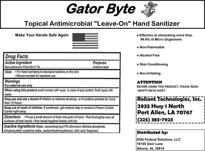 Under Directions (Gator Byte Hand Sanitizer Label)